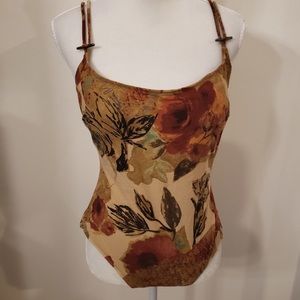 Vintage earth tone swimsuit